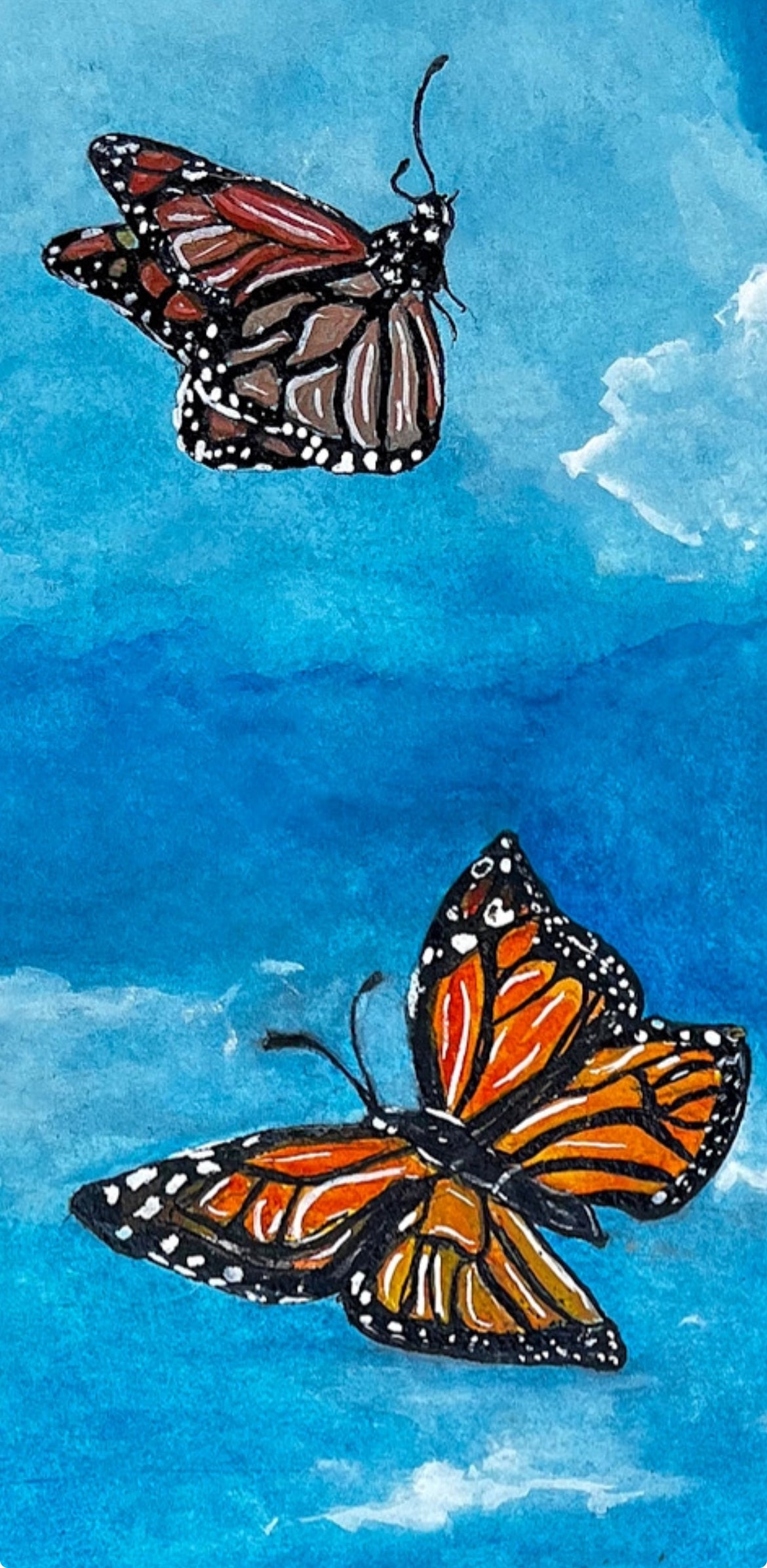 Echinacea and Monarchs print 8x10