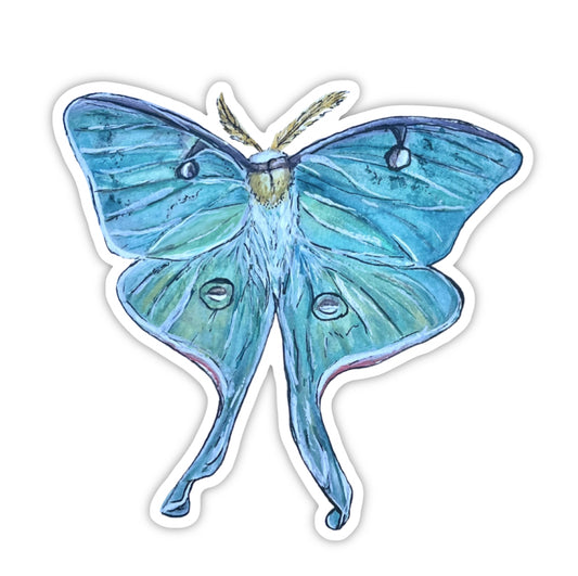 Luna moth sticker
